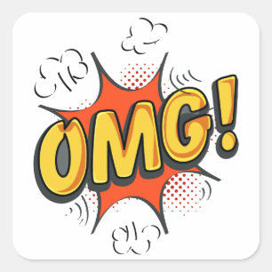 OMG-logotyp Fyrkantigt Klistermärke