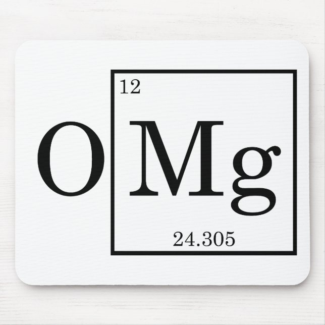 OMG - Magnesium - Mg - periodiskt bord Musmatta (Framsidan)