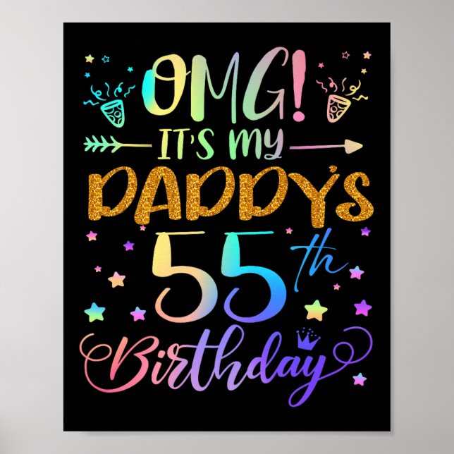 Omg min Daddys 55:e födelsedag 55 år gammal Poster (Framsidan)