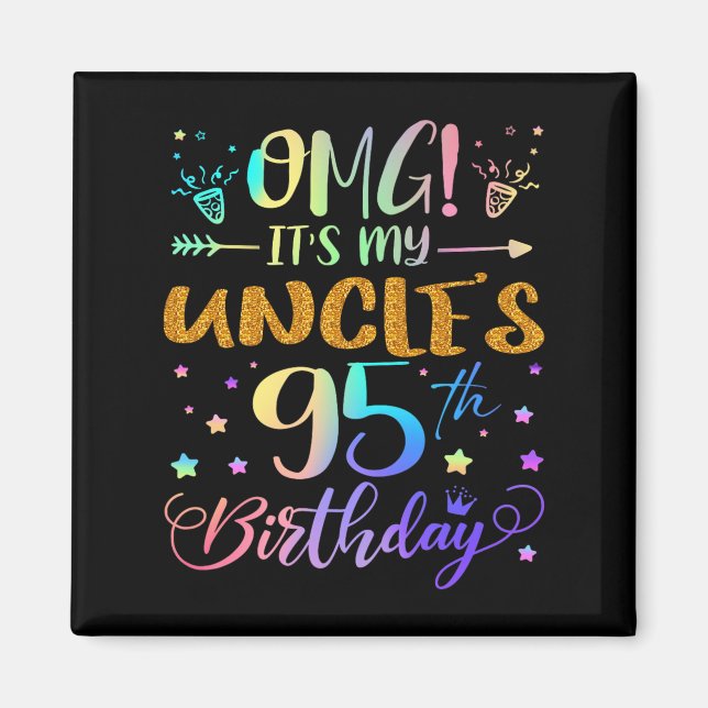 Omg mina enheter 95: e födelsedag 95 år gammal magnet (Framsidan)