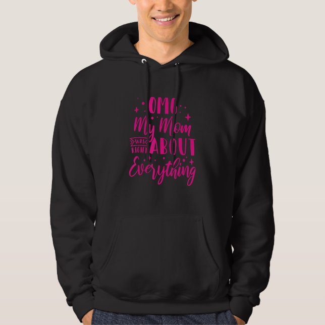 OMG Mitt Mamma var Höger om Allt_1 Hoodie (Framsida)