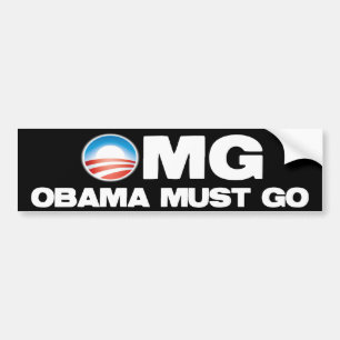 OMG - Obama måste gå Bildekal