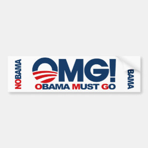 OMG! Obama måste gå Bildekal