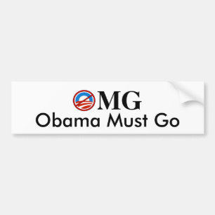 OMG-Obama måste gå Bildekal