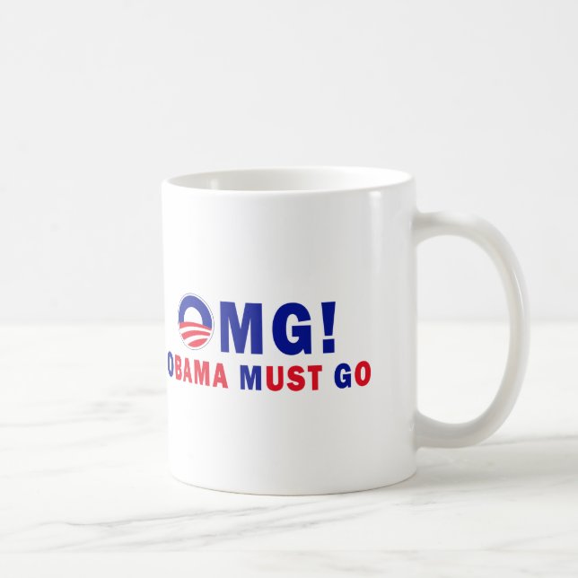 OMG! Obama måste gå! Kaffemugg (Höger)