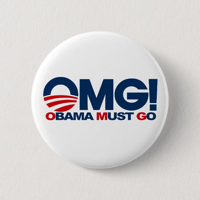 OMG! Obama måste gå Knapp (Framsida)