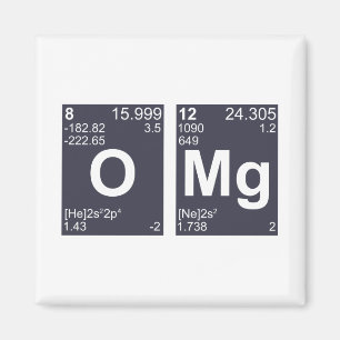 OMG Oh min periodiska bordinslag för gud Magnet