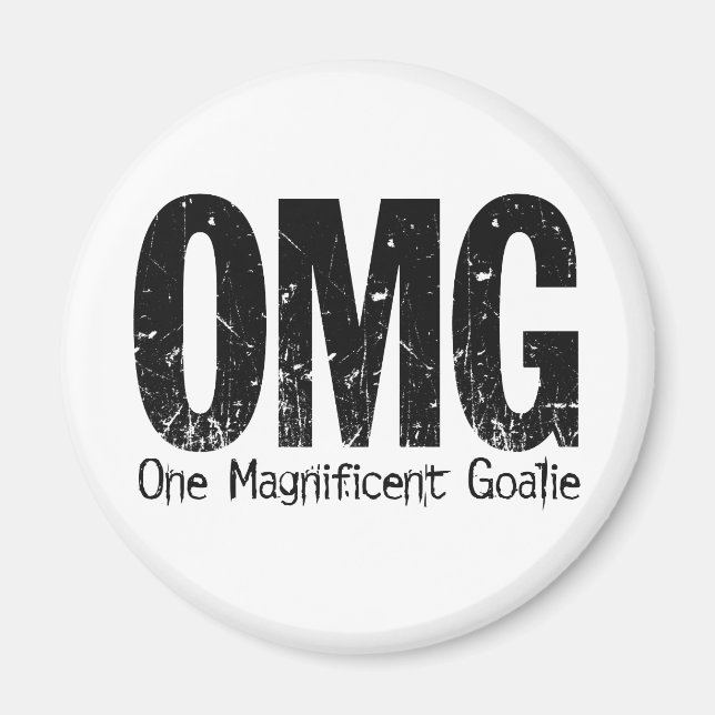 OMG: One Magnificent Goalie (Hockey) Magnet (Framsidan)