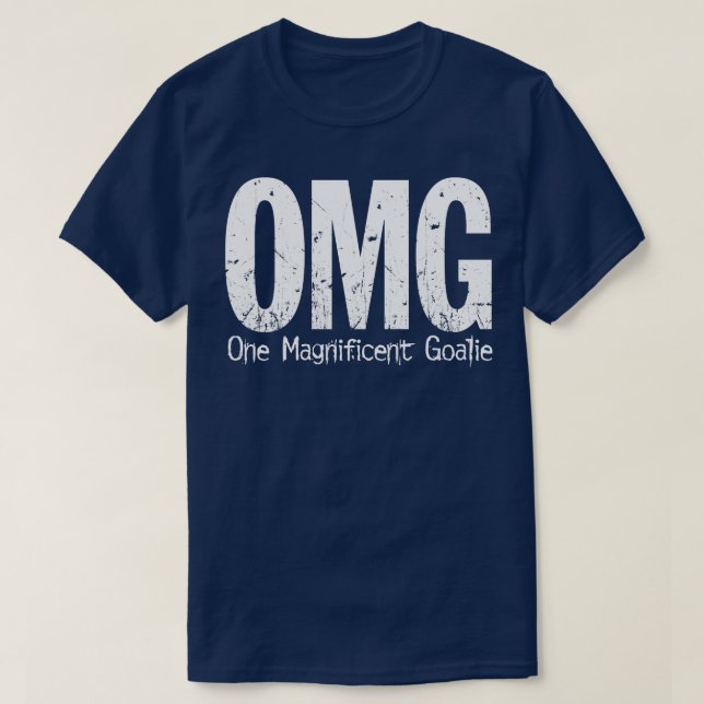 OMG One Magnificent Goalie hockey T Shirt (Design framsida)