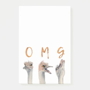 OMG Ostriches Post-it Block