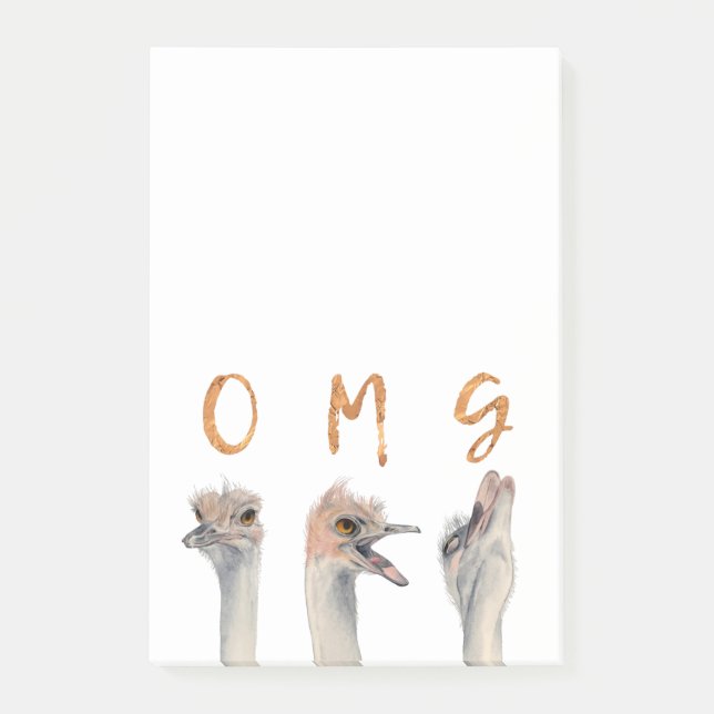 OMG Ostriches Post-it Block (Framsida)