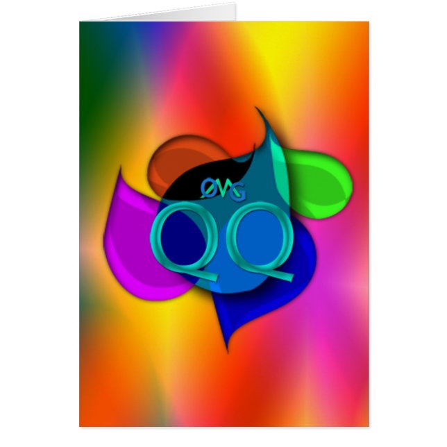 OMG! qq Hälsningskort (Framsidan)