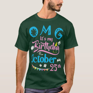 OMG:s födelsedag den 25 oktober Grattis på födelse T Shirt
