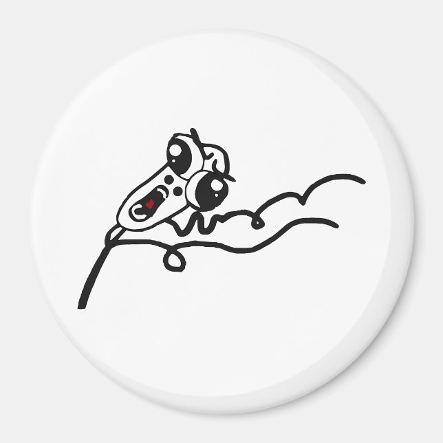 OMG SPRINGA Skrämt Ansikte Tecknad-medlemmen för  Magnet (Framsidan)