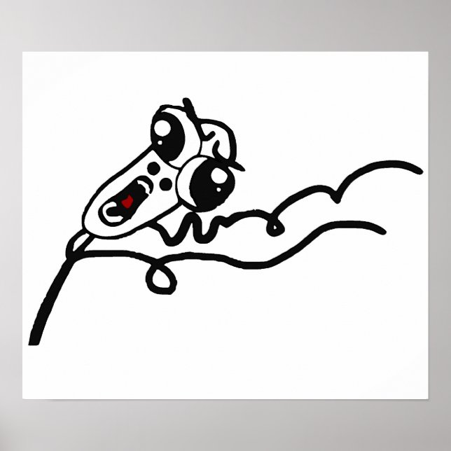 OMG SPRINGA Skrämt Ansikte Tecknad-medlemmen för  Poster (Framsidan)