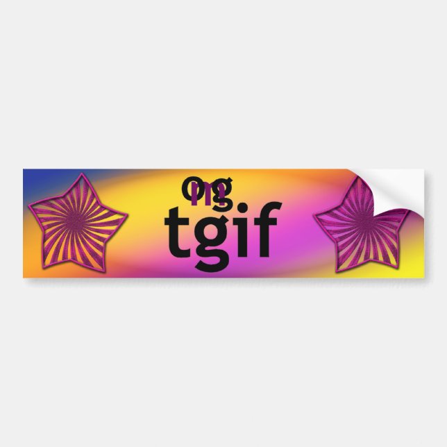 OMG! Tgif Bildekal (Framsidan)