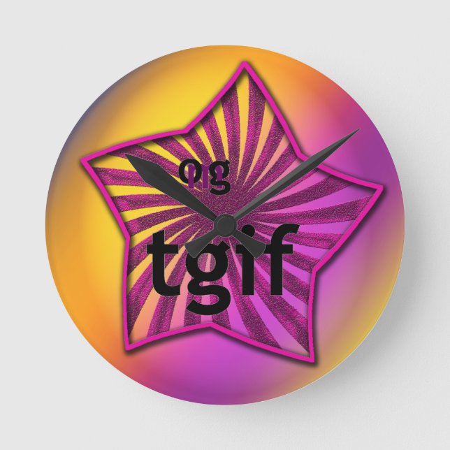 OMG! Tgif Rund Klocka (Framsida)