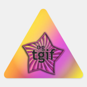 OMG! Tgif Triangelformat Klistermärke