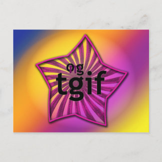 OMG! Tgif-vykort Vykort