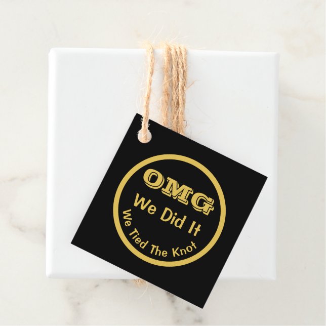 OMG Vi binder ihop knänan Gåvor Etiketter (På plats)