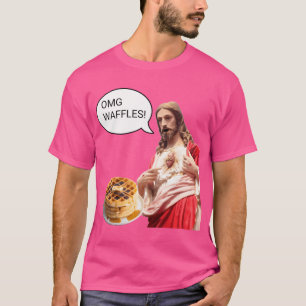 Omg Waffles Jesus Kristus Breakfast Funny Meme Sh T Shirt