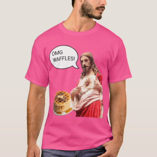 Omg Waffles Jesus Kristus Breakfast Funny Meme Sh T Shirt