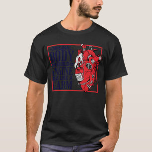 Omgående kroppsåteruppbyggnad motor, öppen hjärtki t shirt