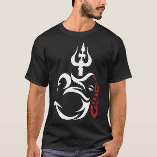 OMGanesha och Lord Shiva Divine Trident Trishul T Shirt