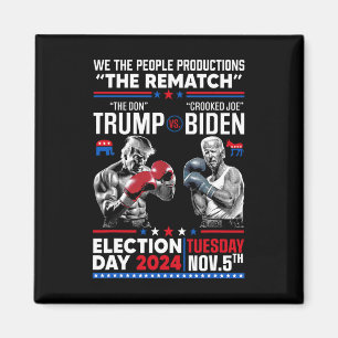 Omgång The Don Och Korrupt Joe Biden - Pro Trump Magnet