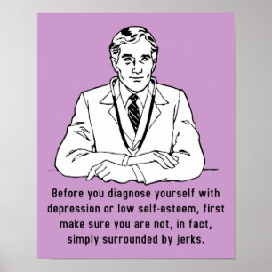 Omgiven av Idiot Funny Poster Sign