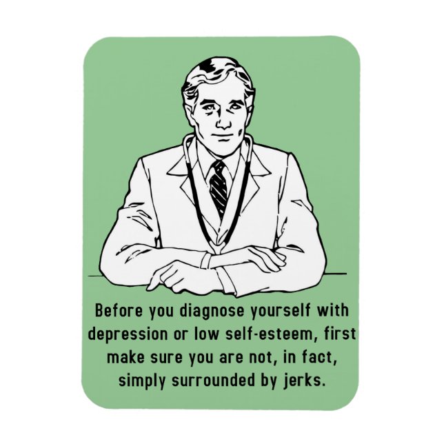 Omgiven av Idiot-kredit Premium Magnet (Vertikal)