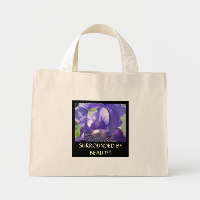 Omgiven av SKÖNhet! Tyg shoppingbag Gåva Iris Mini Tygkasse (Framsidan)