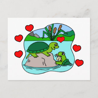 Omgiven av Turtle Kärlek Vykort