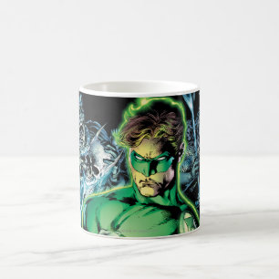 Omgiven grön lykta - färg kaffemugg