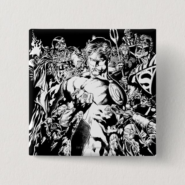 Omgiven grön lykta knapp (Framsida)