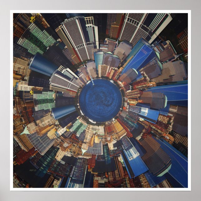 Omgivning av City Scene Poster (Framsidan)