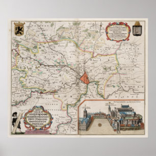 Omgivning av Ghent Poster