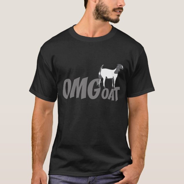 OMGoat Boer Goat Goat Älskare OMG i Grått T Shirt (Framsida)