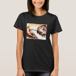 Omgödd kattungar skapelse målning parodi katt t shirt