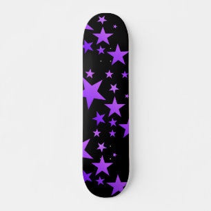 OMGSTARS! REGNBÅGSSKIMRANDE LILOR MINI SKATEBOARD BRÄDA 18,7 CM