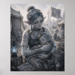 Ömhet / Barnskötare / Fältlägeraffisch Poster