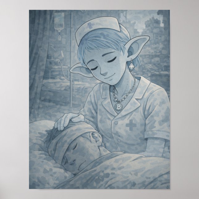 Ömhet / Sjuksköterska / Sjukhus Poster (Framsidan)