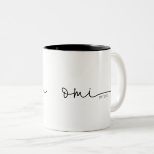 Omi Eabled   Grandma Gift Two-Tone Coffee Mugg