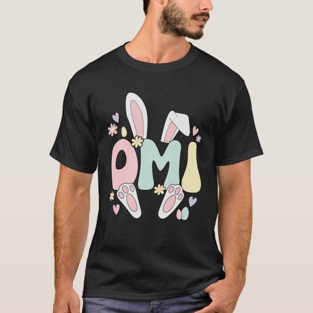 Omi Grandmother Easter Bunny Omi Grandma Easter Da T Shirt (Framsida)