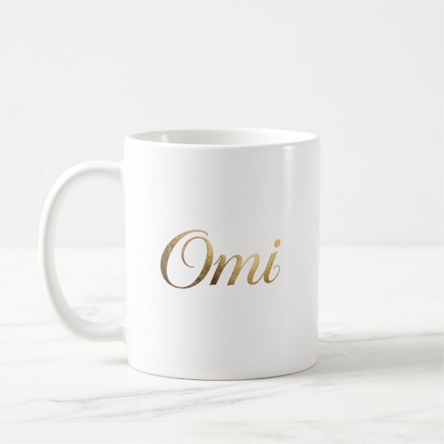 Omi Mug – Mormors present, Söt Omi-kaffekopp Kaffemugg (Vänster)