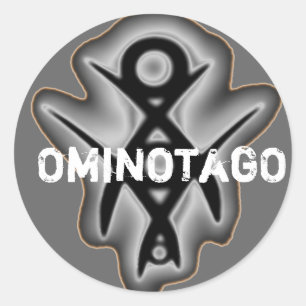 OminOtagO-figursättningssymbol Runt Klistermärke