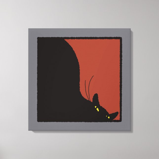 Ominous black cat canvastryck (Framsida)