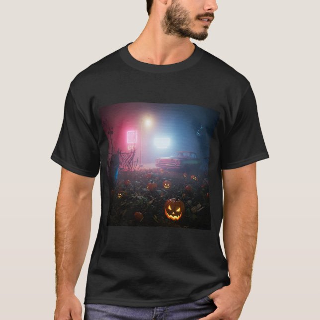 Ominous Halloween Night T Shirt (Framsida)