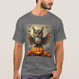Ominous Uggla med Spooky Pumpkins: Halloween Vibes T Shirt