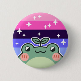 Omisexual LGBT-Pride Flagga Frog Button Knapp